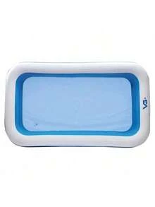 Blue Rectangular Inflatable Pool 540 Liters 180cm PVC With VG Plus Inflation Pump - 藍色 - 查看 4