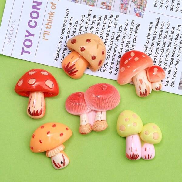 9pcs Mushroom Shaped Fridge Magnets Set - Adorable Creative Decorative Magnets, Suitable For Refrigerator, Whiteboard, Cabinet, Dishwasher In Kitchen And Office, Unique Fridge Stickers, Kitchen Decor, Home Decor, Valentine's Day Gift For Friends And Family