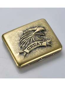 1pc Metal Alloy Retro Gift Box, Portable Thick Box With Gift Box, Can Hold Bank Cards And Cash, Perfect Gift Choice, Smoking Accessories, Cigarette Storage, Cigarette Holder Case - View 9