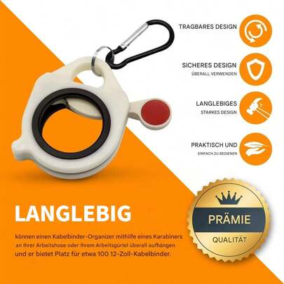 NetHong Wire Zip Tie Carrier Holder Grabber Organizer W/ Keychain