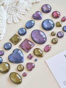 1pc Gemstone Jewellery Silicone Casting Mold,Resin Jewellery Stone Casting Moulds For Epoxy DIY Craft,Earrings,Pendants,Studs Jewellery Making,Multiple Styles