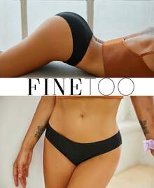 FINETOO 6 Pack Women's Seamless Hipster Underwear No Show Panties Invisibles Briefs Soft Stretch Bikini Underwears XS-XL - 固體 14 - 查看 4
