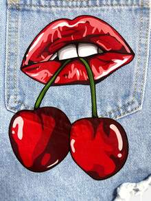 百搭休闲可爱磨边牛仔短裤，适合女士派对、日常穿着、生日、旅行等，春夏季 - 藍色 - 查看 8