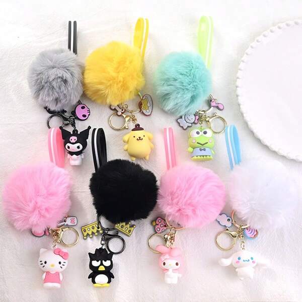 Sanrio 1pc Cartoon Sanrio Keychain, Cute Melody, Internet-Famous Pendant, Kuromi Sanrio Keychain Random Room Decor Bedroom Decor Home Decor Wall Decor School Decor School Surprise Dormitory Decor Back To School School Supplies