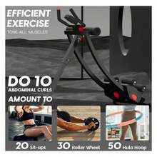 Entrenadores abdominales, máquina de abdominales ajustable para usar en casa o el gimnasio para entrenamiento de fuerza, aparato abdominal plegable para fitness y ejercicio para hombres y mujeres - Multicolor - Ver 3