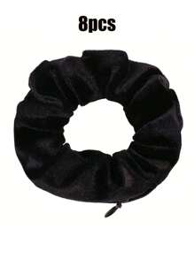 5 pezzi/3 pezzi/1 pezzo, Elastici per capelli neri creativi con strato nascosto, porta monete e chiavi, accessorio portatile con tasca segreta per chiavi, contanti, auricolari, articoli da viaggio, vacanze, ritorno a scuola, vacanze, estate, casa, regalo, festival