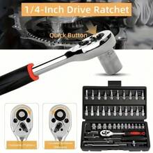 Multi-Purpose Vehicle Repair Tool Set, 46 & 216 Pieces Motorcycle Maintenance Set With Plastic Storage Box, Outdoor Cycling Emergency Bicycle Repair Tool Set, Including Hex Wrenches, 1/2 & 3/8 Drive Deep And Standard Sockets, Universal Joints, Screwdrivers, Ratchets, Sliding Bars. It Is Suitable For DIY Enthusiasts And Mechanics, And Applicable To The Repair And Maintenance Of Automobiles, Motorcycles, Bicycles And Machinery.