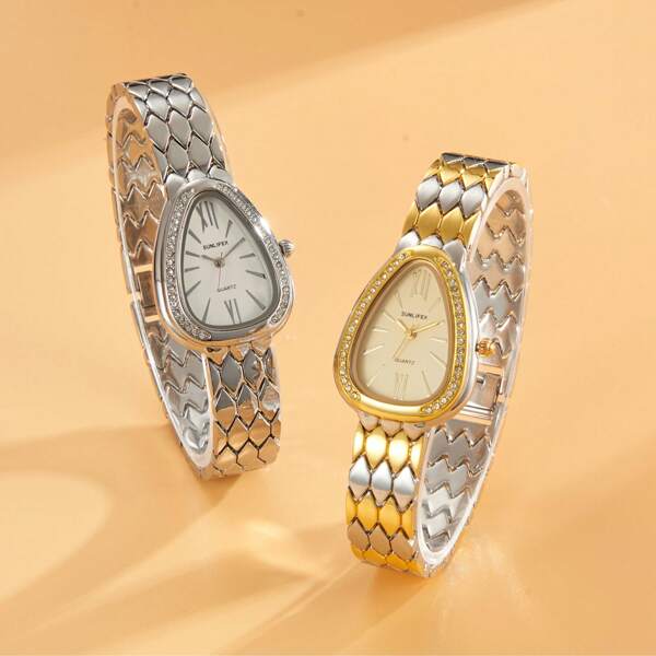 1 Piece Of High-Quality Stainless Steel Quartz Watch For Ladies, With A Fashionable Design For The Year Of The Snake. It Is Suitable For Daily Wear And Makes A Great Birthday Or Mother's Day Gift.