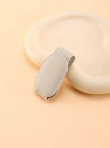 1pc Car Sunglasses Holder Glasses Hanger Clip For Car Sun Visor With Leather Adsorption Automotive Interior Accessories For All Eyeglasses