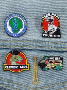 4pcs GET IN LOSER Automotive Hard Enamel Needle Creative Cartoon Brooch Collar Badge Jewelry Gift For Friends