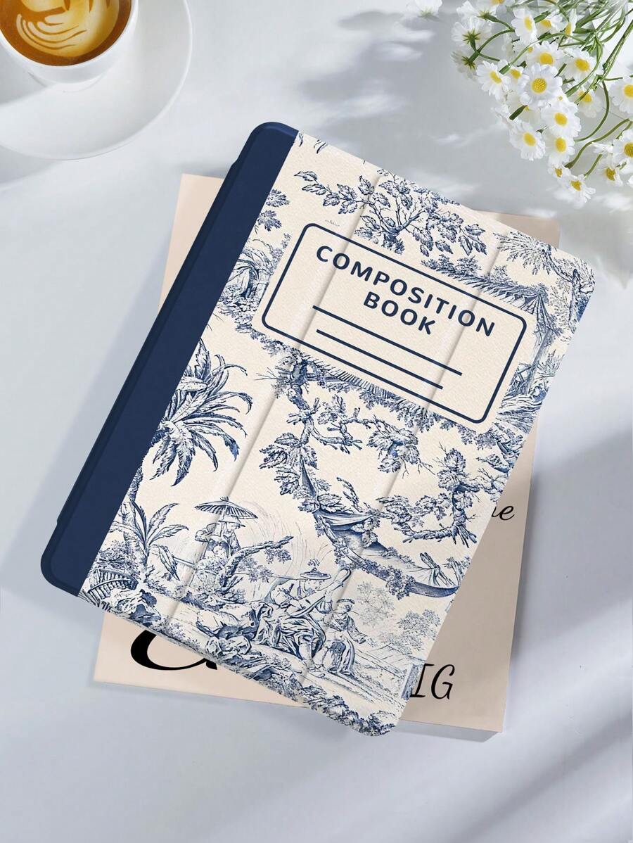 Rural Life Illustration Notebook Style Pattern Tablet Protective Case,Compatible With IPad 9.7/10.2/10.5/10.9/12.9/Pro 11, 10th Gen,Compatible With Samsung Galaxy Tab S6 Lite 10.4 Inch,Compatible With Kindle Paperwhite 12th Gen 2024,Kindle (11th Generation) 2022 Release,Soft Anti-Fall Protection,Smart Stand/Automatic Wake Up/Sleep