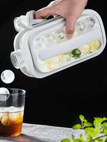 At-Home Ice Ball Maker Mold, High Capacity Covered Ice Cube Tray, Homemade Ice Ball Maker - White - View 6