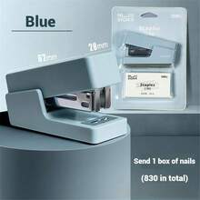 Juego de grapadora mini DELI Máquina portátil de encuadernación de papel de colores que usa grapas 24/6 26/6. Artículos de oficina de moda, artículos escolares, útiles escolares