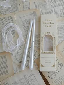 Cirelle 2 件 30 厘米欧式仿珍珠长柄无烟蜡烛，直径 2.2 厘米/0.86 英寸，适用于家居装饰、派对、餐桌装饰、节日礼物、晚餐、活动/派对、放松/冥想、环境照明、圣诞节、感恩节派对、婚礼装饰 - 彩色 - 查看 13