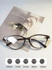 1 Pair/2 Pairs Vintage Women's Cat-Eye Glasses Y2K Small Frame Light Clear Lens Fashion Decorative Glasses Stainless Steel Frame Daily Use