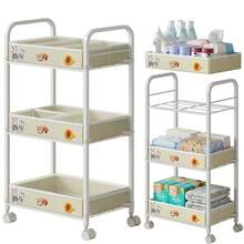 Baby Diaper Cart, 3-Tier Rolling Diaper Caddy For Newborn Essentials Must Haves, Detachable Bedside Cart, Large Capacity Diaper Caddy Organizer - Màu be - Xem 1