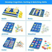 1PC Busy Board Toddlers Sensory Activity Board - Montessori Toys 3-5 Years Old Boy Airplane Car Travel Essentials Kids Road Trip Games Quiet Book Birthday Gifts Preschool Learning Toy Baby Educational Toys