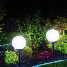3pcs Solar Powered Outdoor Decorative Lights - Dual Use For Romantic Ambience Lighting And Decoration, Auto Sensor, Waterproof, Charge In Daytime, Long Lasting Illumination At Night, Easy Installation Without Wiring, Ideal For Garden/Pathway/Patio