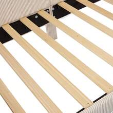 Twin Size L-Shaped Corduroy Daybed,Upholstered Bed Frame With  2 Storage Drawers, Beige-9513 - Multicolor - View 10