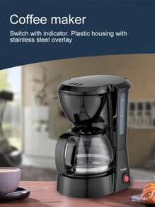 SONIFER Sonifer Tropf-Kaffeemaschine Americano 0,75L Glaskanne 6 Tassen, Warmhaltefunktion, Überhitzungsschutz, Kontrollleuchte, Wasserfenster, 650W