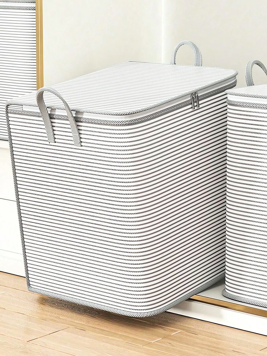 1 件灰色收纳袋无纺布衣柜整理袋衣服被子收纳袋大容量搬家包装袋行李袋大容量无纺布被子衣服收纳袋衣服包装盒被子整理袋收纳袋防尘布衣服收纳袋旅行必需品旅行配件度假暑假返校