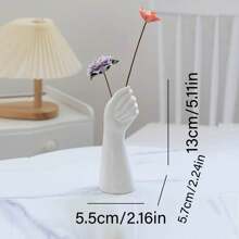 1pc Vase Home Decor White Vase Decoration Art, Fall Vase For Desktop Decoration, Shelf Decoration Aesthetic, Nightstand Decoration, Console Table Decoration, Housewarming Gift