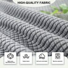 1pc Solid Color Plaid Corduroy Headboard Cover,Kitchen Decor,Household Items - Multicolor - View 5