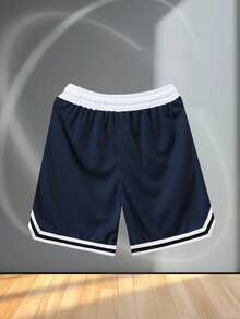 Basketball Shorts,Athleisure,Performance Fabric,Breathable Material,High-Performance - Navy Blue - View 3