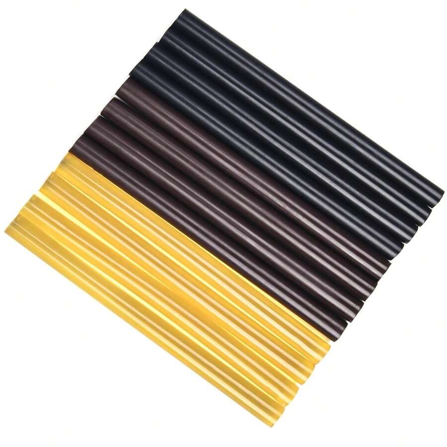 12 支角蛋白胶棒，适用于接发，专业热熔胶棒，发胶角蛋白枪粘合胶棒，适用于 DIY 项目 - 彩色 - 查看 1