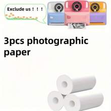 3/6/12 Rolls Of Instant Print Camera Paper, Compatible With Most Instant Print Cameras, Featuring Coreless Thermal Printing Paper That Works With 57Mm Wide Thermal Printers, Allowing For Quick Inkless Printing Suitable For Photos, Labels, Memos, And More.