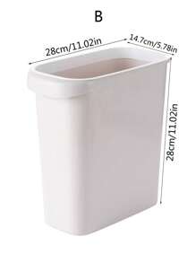 Contenitore per rifiuti multifunzionale minimalista in plastica per spazi stretti, pattumiera per cucina, bagno, stile nordico, senza coperchio