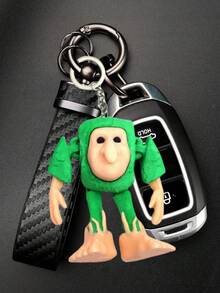 1pc Funny, Abstract, Quirky - Tungtungsahur And Tralalo Shark, Puppet Stick Figure Key Chain, Movable Arm Desk Decor, Office Stress Relief Toy, Tabletop Ornament, Party Favor, Suitable For Bag & Wallet Charm - Multicolor - View 4