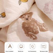 1pc Baby Blanket, Adorable Pattern, Plush Sherpa Fabric, Multi-Functional Use - Stroller Cover, Newborn Swaddle, Nap Blanket, Summer Quilt, Suitable For Spring, Summer, Autumn, Outdoor Use, Size: 100cm*100cm