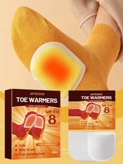 JAYSUING 20pcs Warm Foot Sticker Self-Heating, Compact And Portable Foot Pad, Rapid Heating And Heating, Foot Warmers, Self-Heating Stickers On The Soles Of Feet In Winter, Warm And Portable Disposable Heating And Cold-Dispelling Stickers.Wearable Hand Warmers Are Attached To Self-Heating Hand Warmers, And Steam Hot Compress Is Used To Warm The Wrist And The Back Of Hand In Winter. Heating Pad