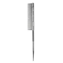1pc New Electroplated Pointed Tip Aluminum Hair Comb, Women Hair Dyeing Sectioning Teasing Salon Hairstyling Brush, Heat Resistant Anti-Static Comb With Spiral Non-Slip Handle And Fine Teeth, Back To School, Travel Holiday Essentials, Hair Accessories For Women, Brush, Detangling Brush, Ball Brush, Mini Hair Brush Set, Wooden Comb, Hair Brush, Hairdressing Equipment, Hairstyle, Hairdressing, Hair Brush, Brush Hair Brush Set, Comb Hair, Comb For Curls, Detangling Brush, Hair Brush For Women, Barber Accessories, Barbershop, Hairdressing Equipment