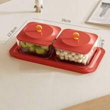 New Minimalist INS Style Luxury Imitation Wood Grain Dry Fruit Plate, Snack Nut Candy Storage Box, Home Living Room Tea Table Fruit Plate, Anniversary Supplies, Holiday Fruit Plate, Office Desk Fruit Plate