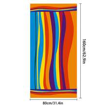 1pc Super Soft Microfiber Beach Towel, Water-Absorbent Quick-Dry Anti-UV Adult Beach Towel With Rainbow Pattern, For Travel, Swimming Pool