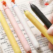Dongmi Cute Chick-Shaped Ball Pen, Neutral Pen 0.5mm, 1pc, 2pcs, 3pcs, 4pcs Assortment, 12pcs Quick-Drying Black Pen For Study