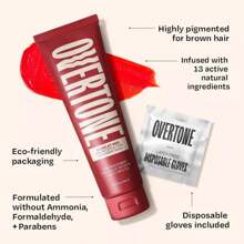 Vibrant Red Hair Mask - Semi-Permanent Dye & Color Conditioner| Vegan, Ammonia-Free| For Brown & Blonde Hair| Fade-Resistant Crimson Hue - 1 - 查看 6