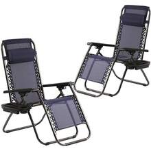 Zero Gravity Chair Lounge Chair Set Of 2 Lawn Chair Outdoor Chair Deck Chairs - Blue - View 1