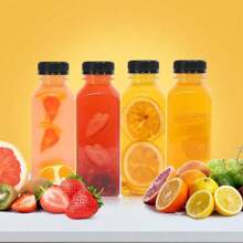 10pcs Transparent Juice Bottles, Suitable For Home Or Outdoor Camping Water Bottle For Outdoor For Sport