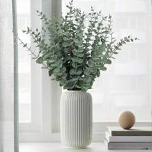 30Pcs Gold Artificial Eucalyptus Leaves, Eucalyptus Leaves Simulation Plants, Eucalyptus Stems Artificial Eucalyptus Leaves Stems Artificial Fake Flowers Home Office Bouquet Centerpiece Wedding Decoration Artificial Rose Bouquet Accessories Gift