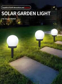 3pcs Solar Powered Outdoor Decorative Lights - Dual Use For Romantic Ambience Lighting And Decoration, Auto Sensor, Waterproof, Charge In Daytime, Long Lasting Illumination At Night, Easy Installation Without Wiring, Ideal For Garden/Pathway/Patio