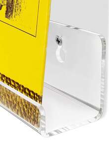 1pc Acrylic Record Display Rack, Wall-Mounted Album/CD Holder, Vinyl Record Shelf 4" - 12" - White - View 6