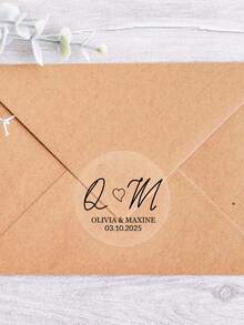 LICVIC 30-240 Stücke personalisierte Namensaufkleber, personalisierte Goldprägung Initialen Herz Muster Hochzeitsaufkleber, individualisierbare Datum runde Aufkleber, individualisierbare Dankeschön Aufkleber, Party Aufkleber, Namensaufkleber, Gold, Schwarz, Geburtstagsgeschenke, Braut und Bräutigam, Umschläge, Geschenkboxen, Valentinstag, Freundin, Jahrestag, Kreativaktivitäten für Kinder