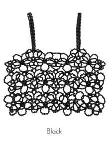 1 Pezzo Nuova giacca a fiori intrecciata con perle in stile minimalista ed elegante, perfetto come regalo per ragazze, stile giapponese e coreano