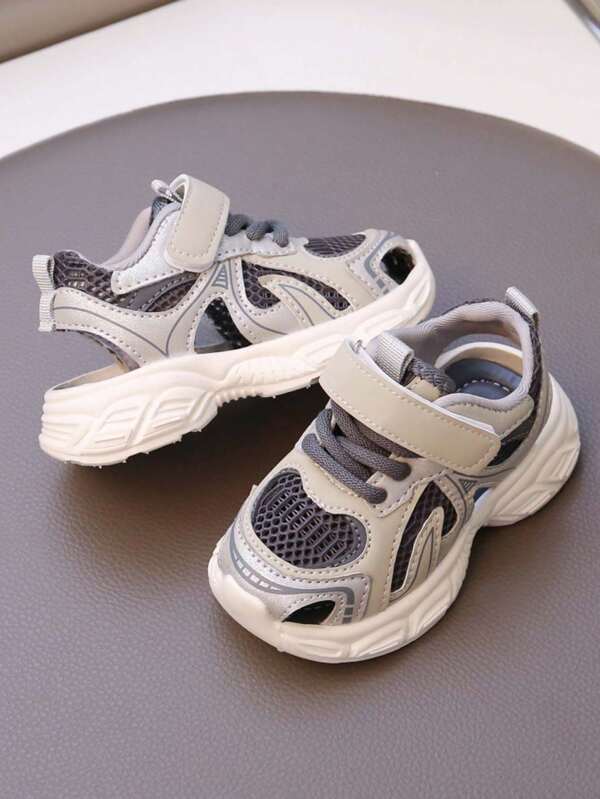 1 Pair Unisex Kids Breathable Mesh Hollow Sports Sandals, Soft Sole Anti-Slip Casual Toddler Walking Shoes, Suitable For Summer