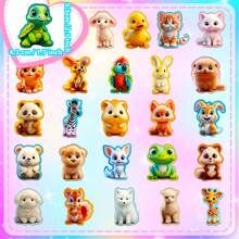 50pcs Cartoon Animal Sticker Set For Decorating Water Bottle, Skateboard, Laptop, Phone Case, Luggage, School Supplies, Waterproof DIY, Gift