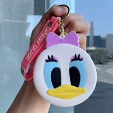 1pc Disney Cartoon Winnie The Pooh Coin Purse Keychain, Cute Pendant Bag Charm, Earphone Cable Organizer, Small Gift, School Supplies,Back To School