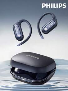 PHILIPS PHILIPS TAT4759 Bluetooth-Kopfhörer, Aufhänge-Stil, ANC Tiefe Geräuschunterdrückung, Surround-Sound, ENC Quad-Mikrofon Geräuschreduzierung, Hochauflösende Anrufe, schweißfest für Sport und Laufen, Kabellose Ohrhörer, kompatibel mit Smartphones & Computern